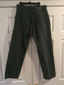 VTG 90s Levi’s SilverTab Loose Jeans Dark Green Junior Size 9 JR M Skate Grunge - Picture 1 of 8