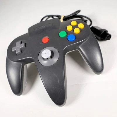 Manette Pad Controller Nintendo 64 N64 Officiel NUS-005 Black Grey Semi HS Jap 3 - Photo 1/4