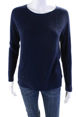 Soft Joie Womens Long Sleeve Round Neck Waffle Knit Top Navy Blue Size XS - Image 1 of 4