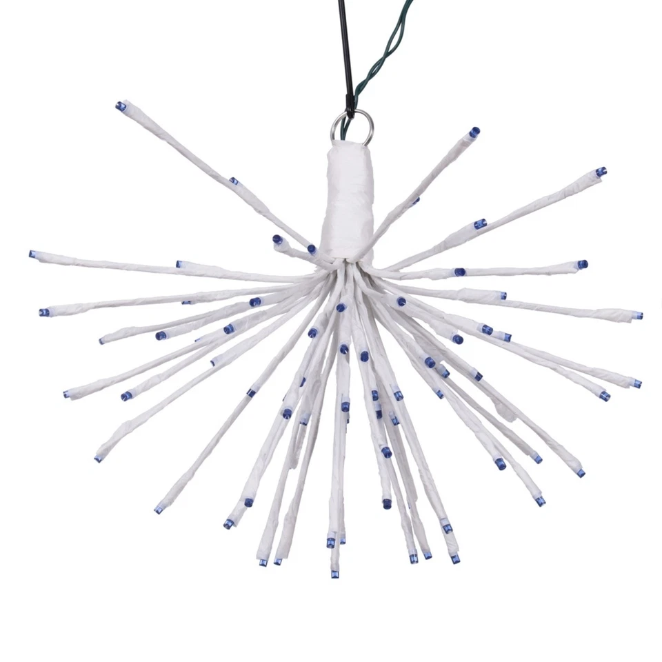 Vickerman 80Lt x 16 White Starburst Blue 5mm LED Lights. - Image 1 of 1