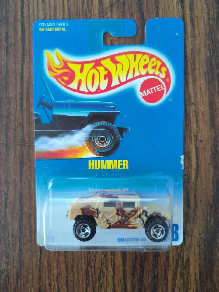 1991 Hot Wheels Blue Card #188 Hummer in Tan  1/64 scale - Image 1 of 1