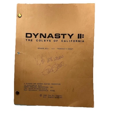 Dynasty II Colbys 1985 Final Draft Fallon Actor Used Emma Samms Hand-Signed - Image 1 of 4