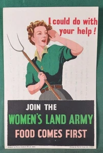 MILITARY Original WW2 LAND ARMY POSTER ` I COULD DO WITH YOUR HELP `  (Y153) - Foto 1 di 3