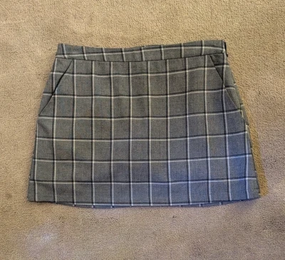 Forever 21 мини юбка / юбка - размер XS (14» длиной) - серый и черный клетку - Изображение 1 из 4