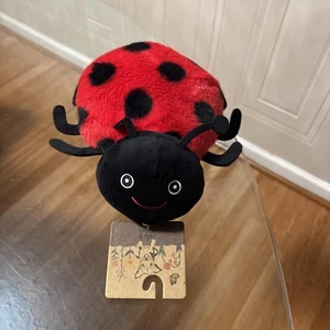 Pally Paws 9" Ladybug Dog Toy w/Squeaker & Crinkle Red/Black Y0878 New - Picture 1 of 5