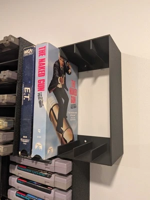 VHS Tape Wall Mount – Modular Storage Rack & Organizer (Holds 5 Tapes) - Image 1 of 3