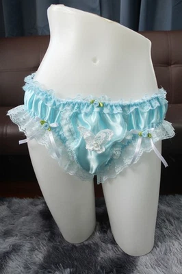 #A20 2XL/ElásticoW.24-42" Estilo De Colección Azul Satinado Bikini Bragas Bragas Ropa Interior Foto 1 de 4