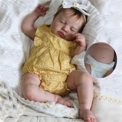 Full Silicone Baby Girl Doll 20 in Realistic Reborn Baby Dolls Silicone Full Bod - Image 1 of 4