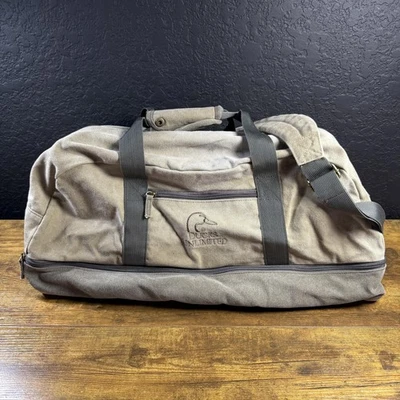 Ducks Unlimited Canvas Duffel Bag Tan Large Travel Gym Hunting Gear Weekend - Image 1 of 4