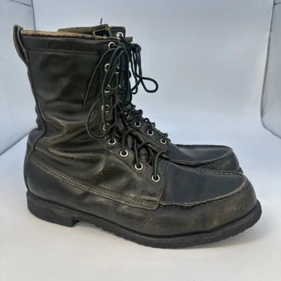 Botas Setter Irlandesas Ala Roja De Colección Para Hombres 9 Cuero Verde Raras Años 60 Ropa de Trabajo Foto 1 de 4