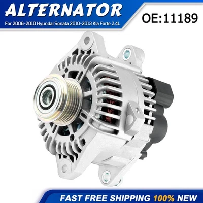 Alternator For Hyundai Sonata 2006-2010 Kia Forte 2010-2013 2.4L 110Amp 11189 - Image 1 of 4