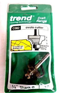 TREND Router Bit Cutter C082 Ovolo Cutter 1/4" Shank C12.7mm R6.3mm - Picture 1 of 2