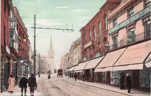 Cartolina d'epoca High Street Dudley - Foto 1 di 2