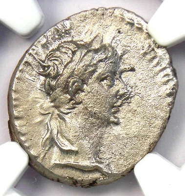 Tiberius AR Denarius Silver Tribute Penny Roman Coin 14-37 AD - NGC Choice AU - Image 1 of 4