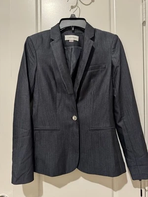 NWT Calvin Klein Blazer Suit Women Size 0R Navy  - Image 1 of 4
