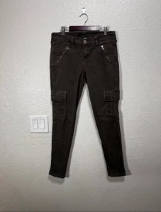 Jeans donna True Religion verde casey skinny fit tasca cargo taglia 29 - Foto 1 di 10