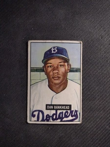 1951 Bowman #225 Dan Bankhead RC Brooklyn Dodgers KEINE KNICKE ABNUTZUNG BB - Bild 1 von 2