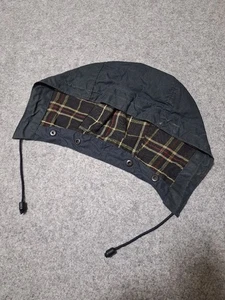 Rare Vintage 80s Barbour Hood Navy Turquoise Stick Zip 2-Crown Bedale Beaufort - Picture 1 of 5