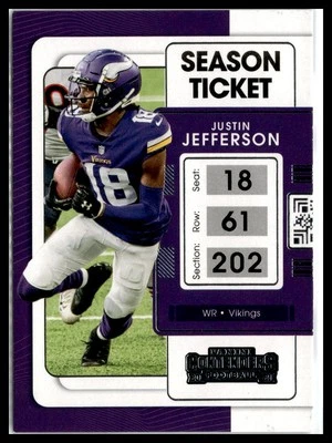 Justin Jefferson 2021 Panini Contenders #63 Minnesota Vikings - Image 1 of 2