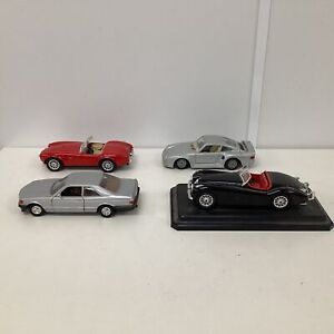 4 Burago Model Cars Made in Italy Cobra Jaguar Porsche  S#594