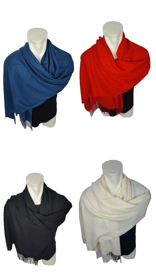 CB4 ACCESSORIES Ladies Cashmere Scarf Pashmina Wrap Shawl Long Wool Soft Stole Winter Warm