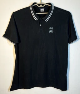 Psycho Bunny Poloshirt Herren 3XL schwarz Baumwolle mit Camouflage Bunny Logo - Bild 1 von 5