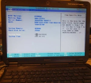 SONY VAIO PCG 3E2L/INTEL 2GHZ/250GB HDD/4GB RAM---"READ DESCRIPTION THOROUGHLY!" - Picture 1 of 7
