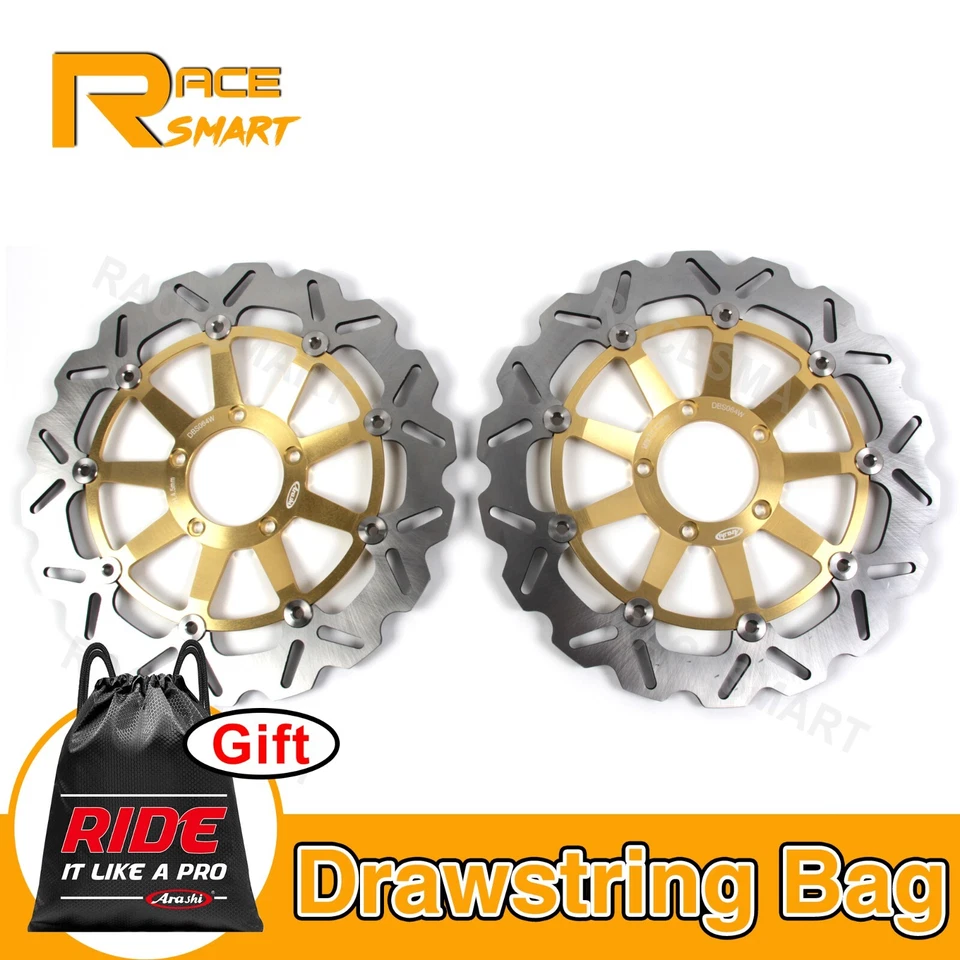 Rotores de disco de freno delanteros flotantes para Ducati Monster 1100 S 2009 2010 / ABS 2010 Foto 1 de 4