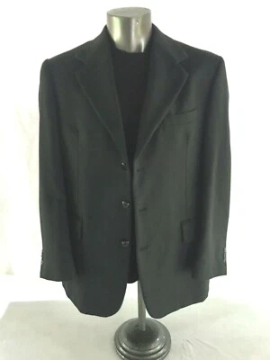 John Henry Blazer Sports Coat Jacket 42R Black Wool Blend Men - Image 1 of 4