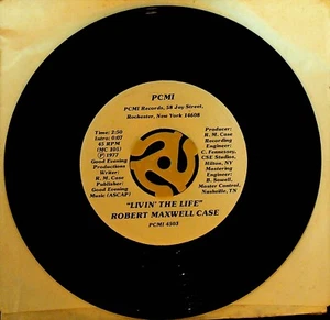 Robert Maxwell Case Signed Sleeve 45RPM Extraordinary People Livin the Life - Picture 1 of 3