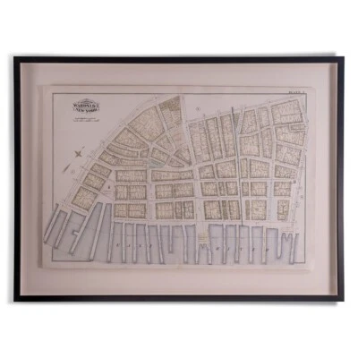 1879 Map of Wall Street FiDi Manhattan New York Wards Map 1 & 2 by Bromley - Image 1 of 4