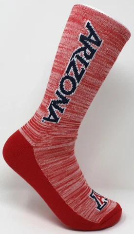 Arizona Wildcats NCAA RMC Ascend Heathered Adult Crew Socks *Large Cover