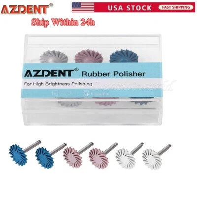 AZDENT Dental Polish Kit Composite Resin Polishing RA Disc Polish Wheel 6pcs/box - Image 1 of 4