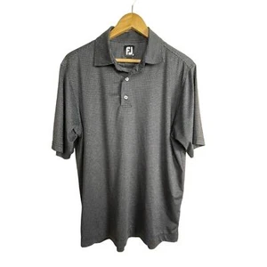 Camisa Polo FJ Foot Joy Performance Para Hombre Gris Negra Mini Estampado Pata de Gallo Talla M - Imagen 1 de 9