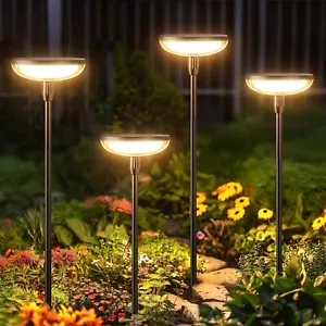 Solar Garden Lights, 2/6pcs Bright Solar Lights Outdoor, Solar Lights for Path - Picture 1 of 10