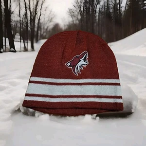 Arizona Coyotes Beanie Embroidered Logo Red White Acrylic - Picture 1 of 4