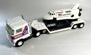 Vintage Buddy L NASA Semi Truck Trailer Space Shuttle Discovery 3pc Set