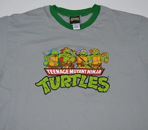Teenage Mutant Ninja Turtles TMNT Nachtwäsche T-Shirt grau grün weiche Baumwolle - Bild 1 von 6