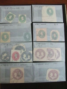US Postal Stationery Used Cut Squares and Full Corners assortment w/duplication  - Picture 1 of 10
