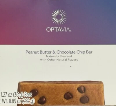 Peanut Butter &Chocol Chip  Optavia 7 Bars  1/26 *BESTPRICEONEBAY* FREE SHIP - Image 1 of 2