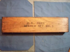 Tool U.S. NAVY REAMER SET NO. 3 WOODEN BOX MORSE TAPER 3 MORSE TAPER 4 & TAPER 5 - Picture 1 of 22