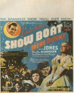 VINTAGE "Show Boat" US Film Release Window Card Fine Art Postcard 1936