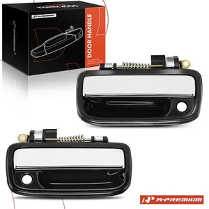 A-Premium 2x Front Textured Black Out Door Handle for Toyota Tacoma 1995-2004 - Picture 1 of 9
