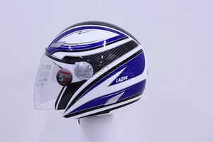 LAZER TEMPO FAME HELM JET XS-XL WEISS BLAU SCHWARZ MOTORRAD ROLLERHELM KULT - Bild 1 von 4