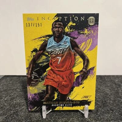 2021-22 Topps Inception Overtime Elite OTE Nathan Missia-Dio 64 Yellow /150 RC - Image 1 of 2