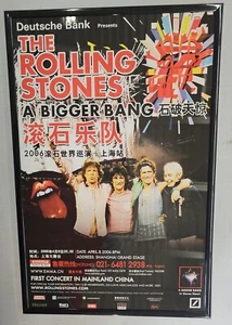 Poster concerto incorniciato The Rolling Stones, Cina - Foto 1 di 3