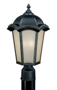 Vaxcel Chloe Gold Stone Outdoor Post Top Light - Picture 1 of 1