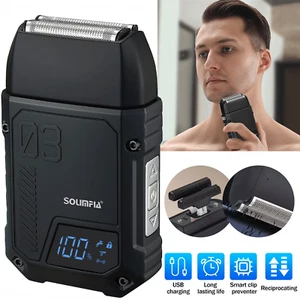 Men's Electric Shaver Trimmer Razor USB Hair Beard Bladehead Shaving Machine US - Picture 1 of 14