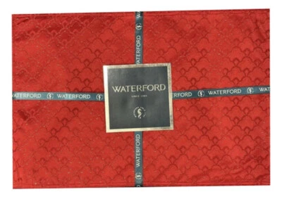 Waterford Placemats Set of 4 Holiday Ember Red Gold 13"x19" Christmas Valentines - Image 1 of 4
