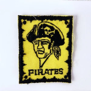 Pirates Sew On Patch Embroidered Yellow and Black Rectangle Pirate - Picture 1 of 4
